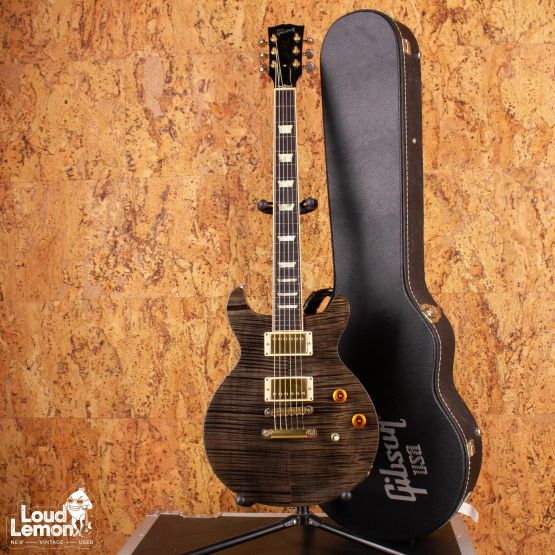 Gibson Les Paul Standard Double Cutaway Plus Trans Black 2001 USA электрогитара