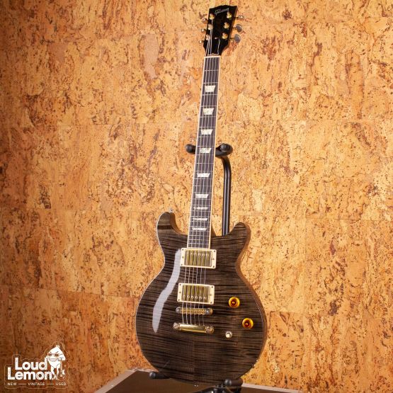 Gibson Les Paul Standard Double Cutaway Plus Trans Black 2001 USA электрогитара