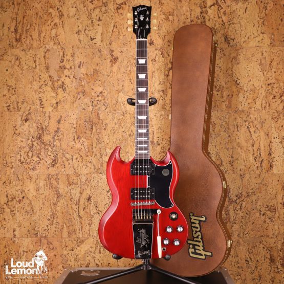 Gibson SG Standard '61 Faded Maestro Vibrola Vintage Cherry 2022 USA электрогитара