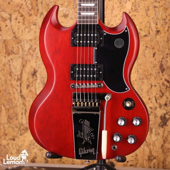 Gibson SG Standard '61 Faded Maestro Vibrola Vintage Cherry 2022 USA электрогитара