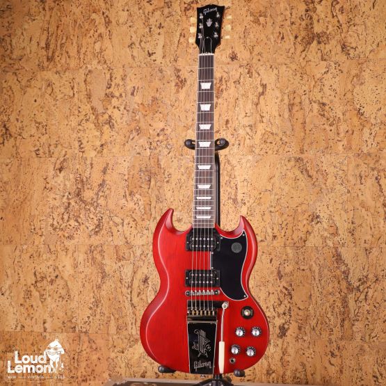 Gibson SG Standard '61 Faded Maestro Vibrola Vintage Cherry 2022 USA электрогитара