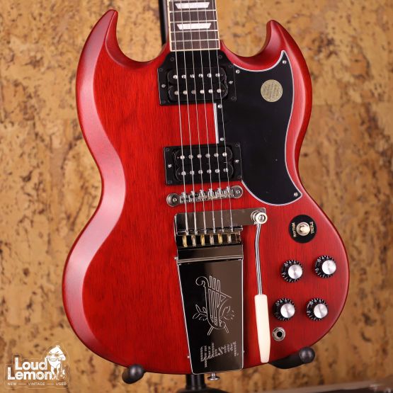 Gibson SG Standard '61 Faded Maestro Vibrola Vintage Cherry 2022 USA электрогитара