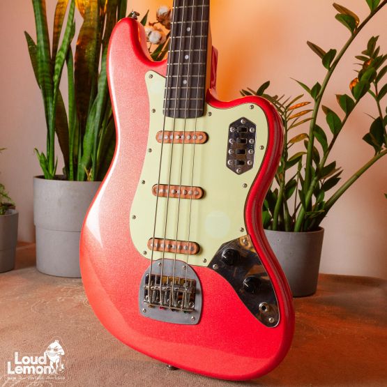 ‌Grass Roots G-T-64B L'Arc~en~Ciel Tetsuya Signature Bass IV Sparkle Fiesta Red 2000's Korea бас-гитара