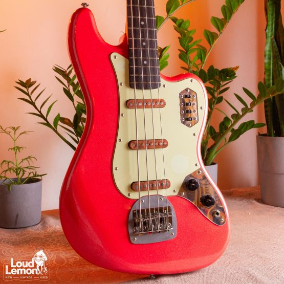 ‌Grass Roots G-T-64B L'Arc~en~Ciel Tetsuya Signature Bass IV Sparkle Fiesta Red 2000's Korea бас-гитара