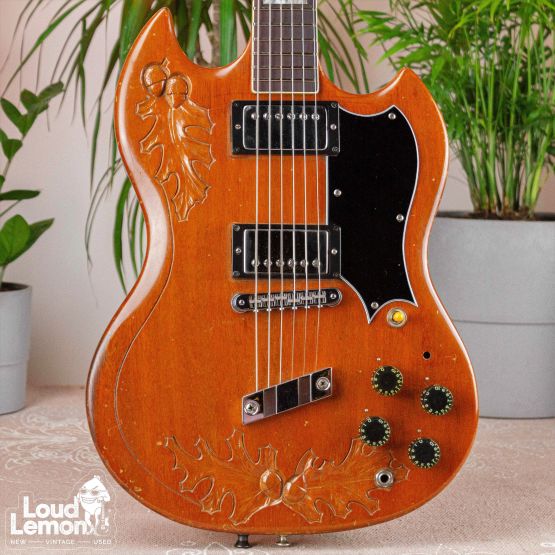 Guild S-100 Standard Carved Acorn Natural 1975 USA электрогитара
