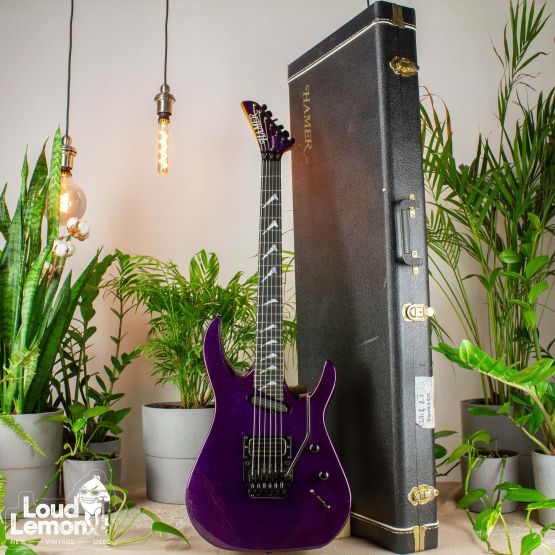 Hamer Limited Edition Californian Elite Reverse Purple Metal Flake 1989 USA электрогитара