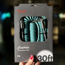 Fender Contour Cable Sherwood Green 9м кабель витой зеленый