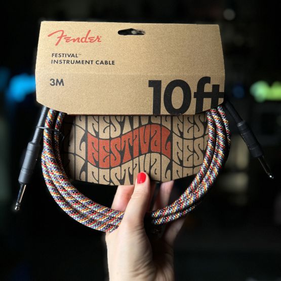 Fender 10' Festival Pure Hemp Rainbow гитарный кабель 3 метра
