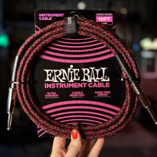 Ernie Ball 6394 кабель гитарный прямой 3 метра красный