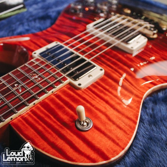 PRS McCarty 594 Wood Library Quilt Fire Red Gray Black Fade 2018 USA электрогитара