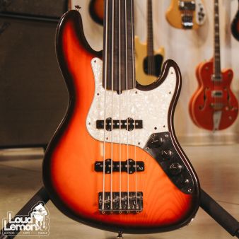 Fender American Deluxe Jazz Bass V Fretless Sunburst 1996 USA бас-гитара
