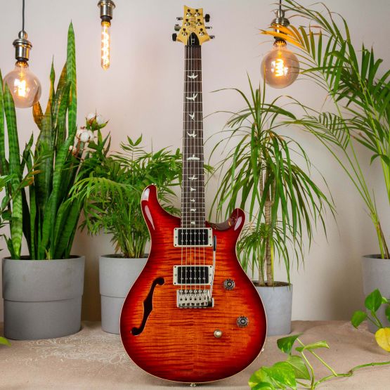 PRS CE 24 Semi-Hollow Dark Cherry Sunburst 2018 USA электрогитара