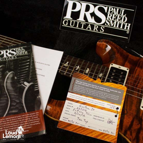PRS Custom 24 Orange Tiger 10 Top 2016 USA электрогитара
