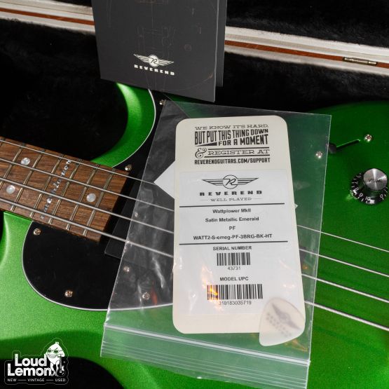 Reverend Mike Watt Wattplower Mark II Satin Emerald Green 2020 Korea бас-гитара