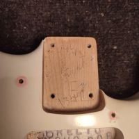 Fender Partcaster Custom Shop Ancho Poblano Stratocaster Body 2019, Stevie Ray Vaughan Stratocaster Neck 2008 White Blonde USA электрогитара