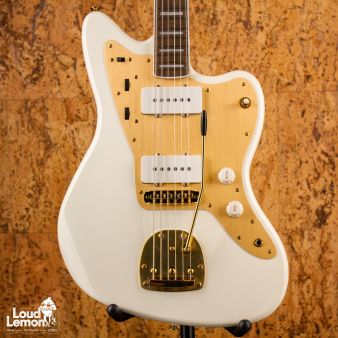 Squier 40th Anniversary Jazzmaster Gold Edition Olympic White Indonesia электрогитара электрогитара