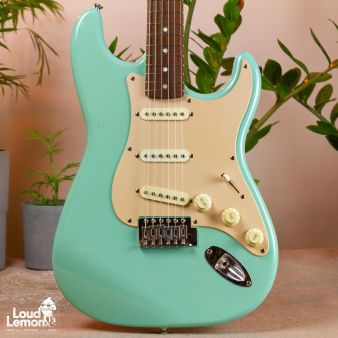 Squier Affinity Strat Surf Green 2002 China электрогитара