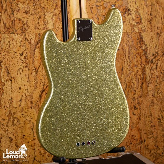 Squier Mikey Way Signature Mustang Bass Large Flake Silver Sparkle 2011 Indonesia бас-гитара