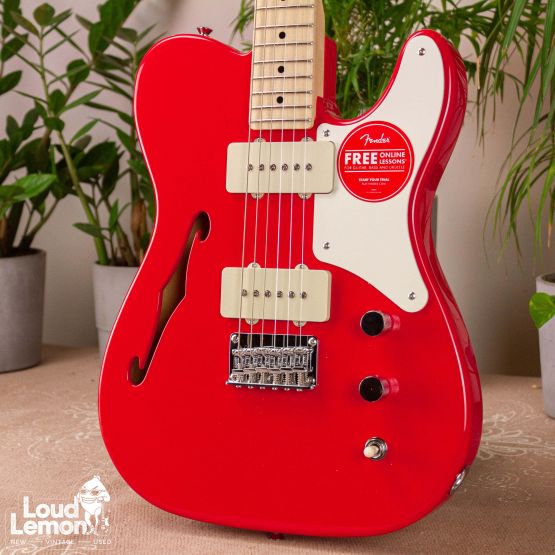 Squier Paranormal Cabronita Telecaster Thinline Fiesta Red электрогитара