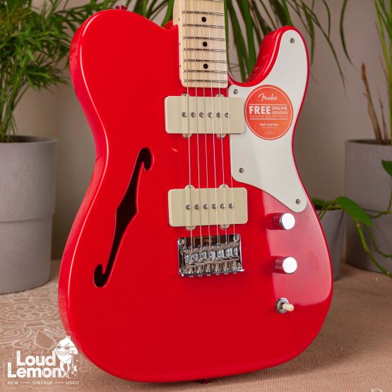 Squier Paranormal Cabronita Telecaster Thinline Fiesta Red электрогитара