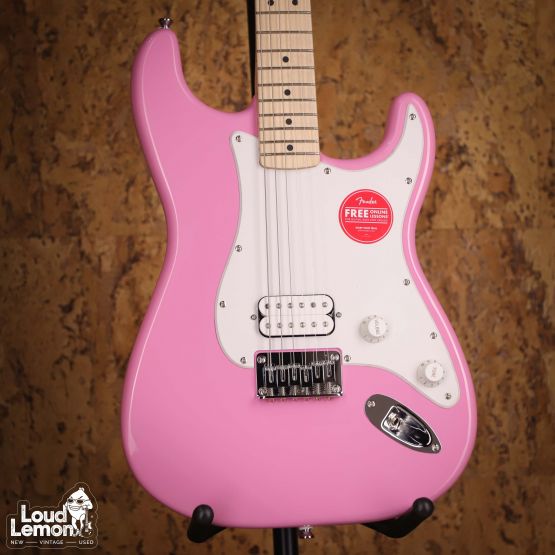 Squier Sonic Stratocaster HT H Flash Pink 2023 Indonesia электрогитара