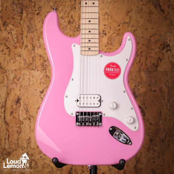 Squier Sonic Stratocaster HT H Flash Pink 2023 Indonesia электрогитара