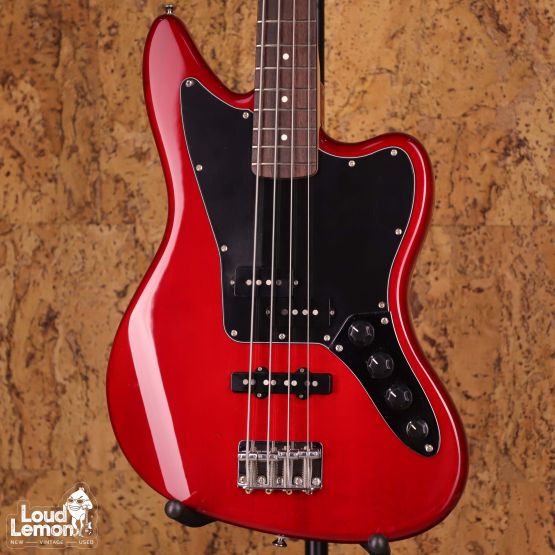 Squier Vintage Modified Jaguar Bass Special Crimson Red Transparent 2011 Indonesia бас-гитара
