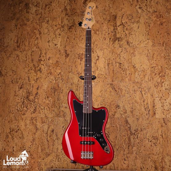 Squier Vintage Modified Jaguar Bass Special Crimson Red Transparent 2011 Indonesia бас-гитара