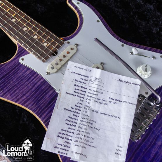 Suhr Pro Series - S3 Trans Purple 2010 USA электрогитара