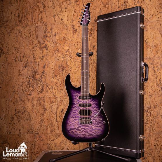 Tom Anderson Li'l Angel Natural Purple to T Purple to Black Burst with Binding 2022 USA электрогитара
