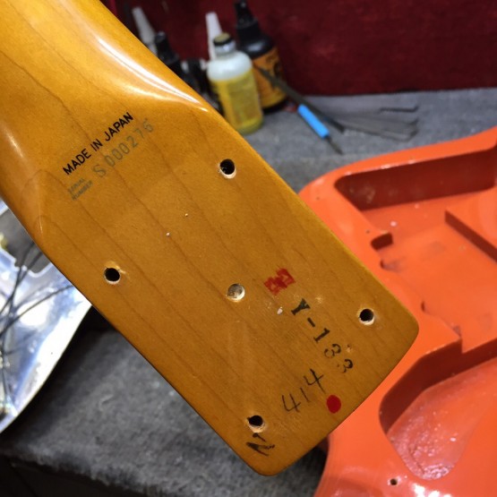 Fender '66 Jazzmaster Custom Order Orange MIJ 1994 Japan электрогитара