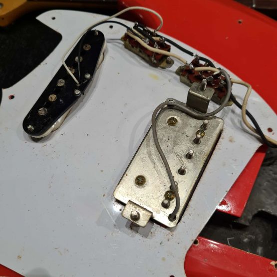 Fender Jag-Stang JSG-65 Fiesta Red 1997 Japan электрогитара