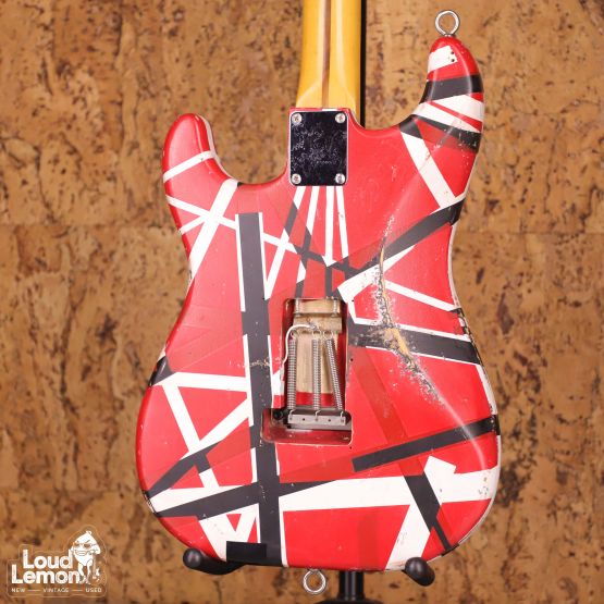 Zep-II Custom SW-60H Eddie Van Halen Frankenstrat Red with Black Stripes Relic 1980's Japan электрогитара