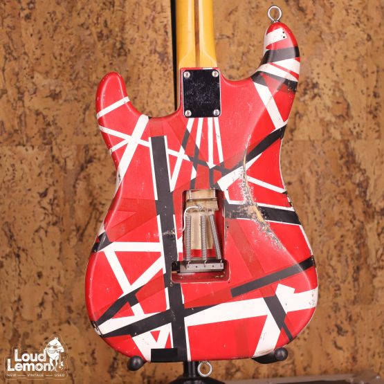 Zep-II Custom SW-60H Eddie Van Halen Frankenstrat Red with Black Stripes Relic 1980's Japan электрогитара