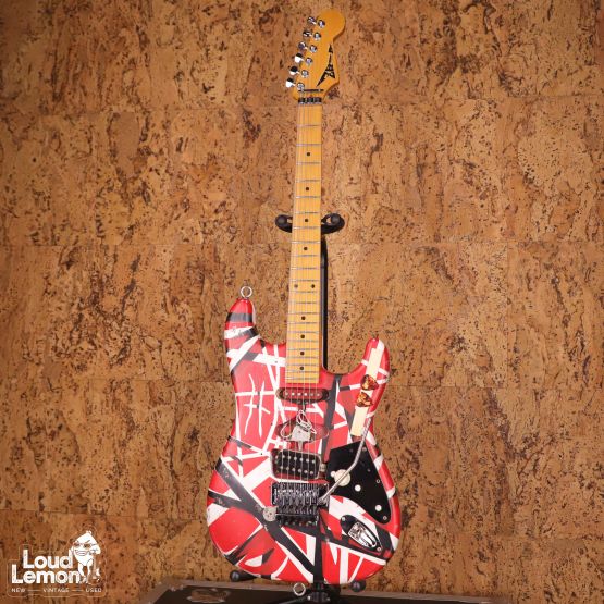 Zep-II Custom SW-60H Eddie Van Halen Frankenstrat Red with Black Stripes Relic 1980's Japan электрогитара
