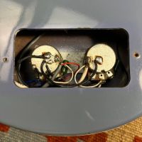Danelectro Longhorn Bass Blue Suede 1990s Korea бас-гитара