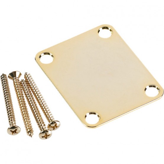 Fender 4-Bolt Vintage Neck Plate 'Plain' (No Logo) Gold некплейт