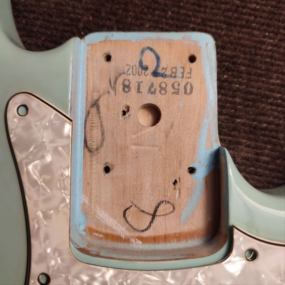 Fender Mark Hoppus Precision Bass Daphne Blue 2002 Mexico бас-гитара