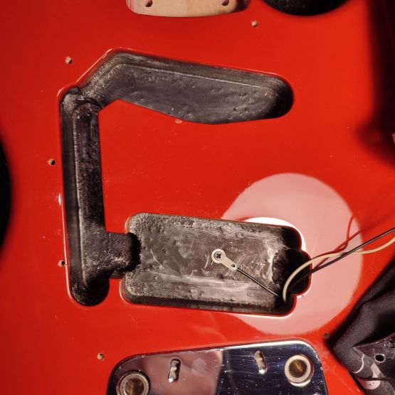 Fender JT-95 Jag-Stang Fiesta Red 1998 Japan электрогитара