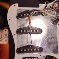 Fender Partcaster Yngwie Malmsteen Stratocaster Neck 1989, American Standard Stratocaster Body 1990 Sunburst USA электрогитара