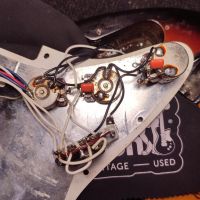 Fender Partcaster Yngwie Malmsteen Stratocaster Neck 1989, American Standard Stratocaster Body 1990 Sunburst USA электрогитара