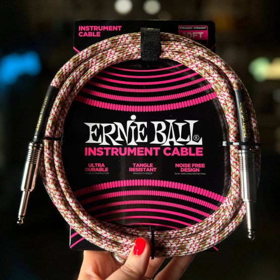 Ernie Ball 6426 white/red/green кабель инструментальный 3 метра