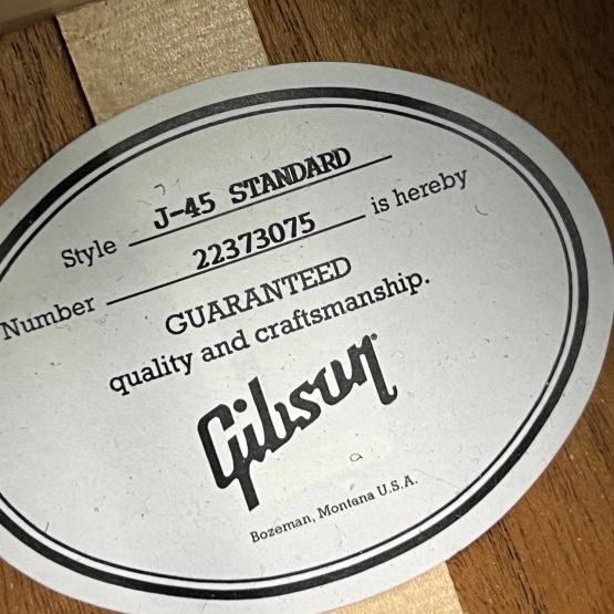 Gibson J-45 Standard Vintage Sunburst 2023 USA электроакустическа гитара