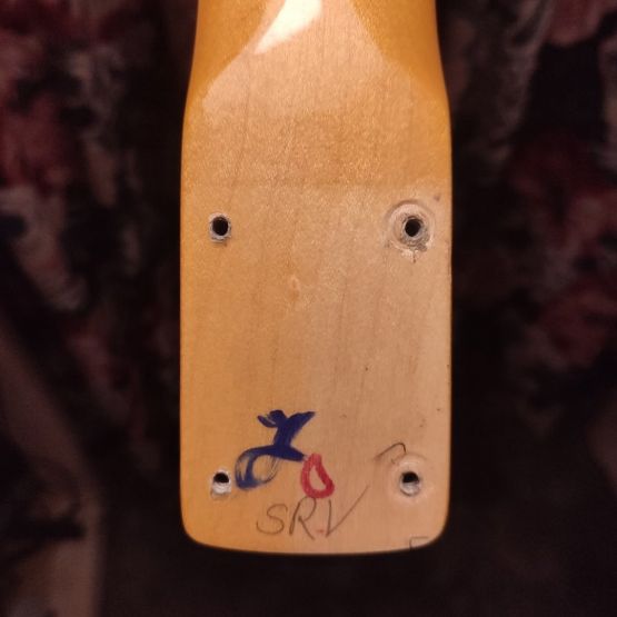 Fender Partcaster Custom Shop Ancho Poblano Stratocaster Body 2019, Stevie Ray Vaughan Stratocaster Neck 2008 White Blonde USA электрогитара