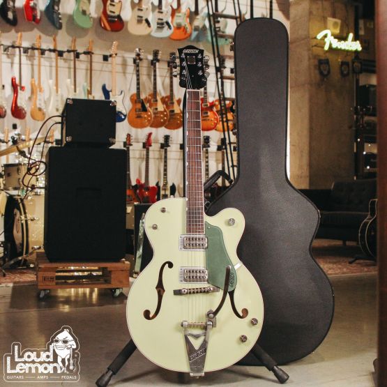 Gretsch G6118T Anniversary Smoke Two Tone Green 1999 Japan электрогитара