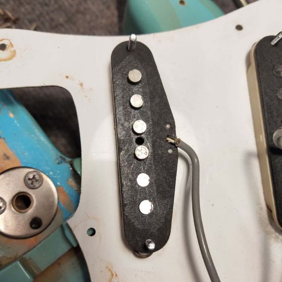 Fernandes Stratocaster Transperent Blue 1973 Japan электрогитара