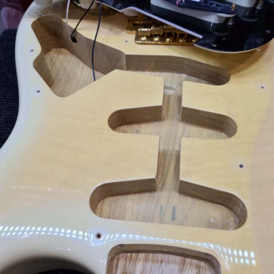 Fender Stratocaster Richie Kotzen See Thru White 2006 Japan электрогитара