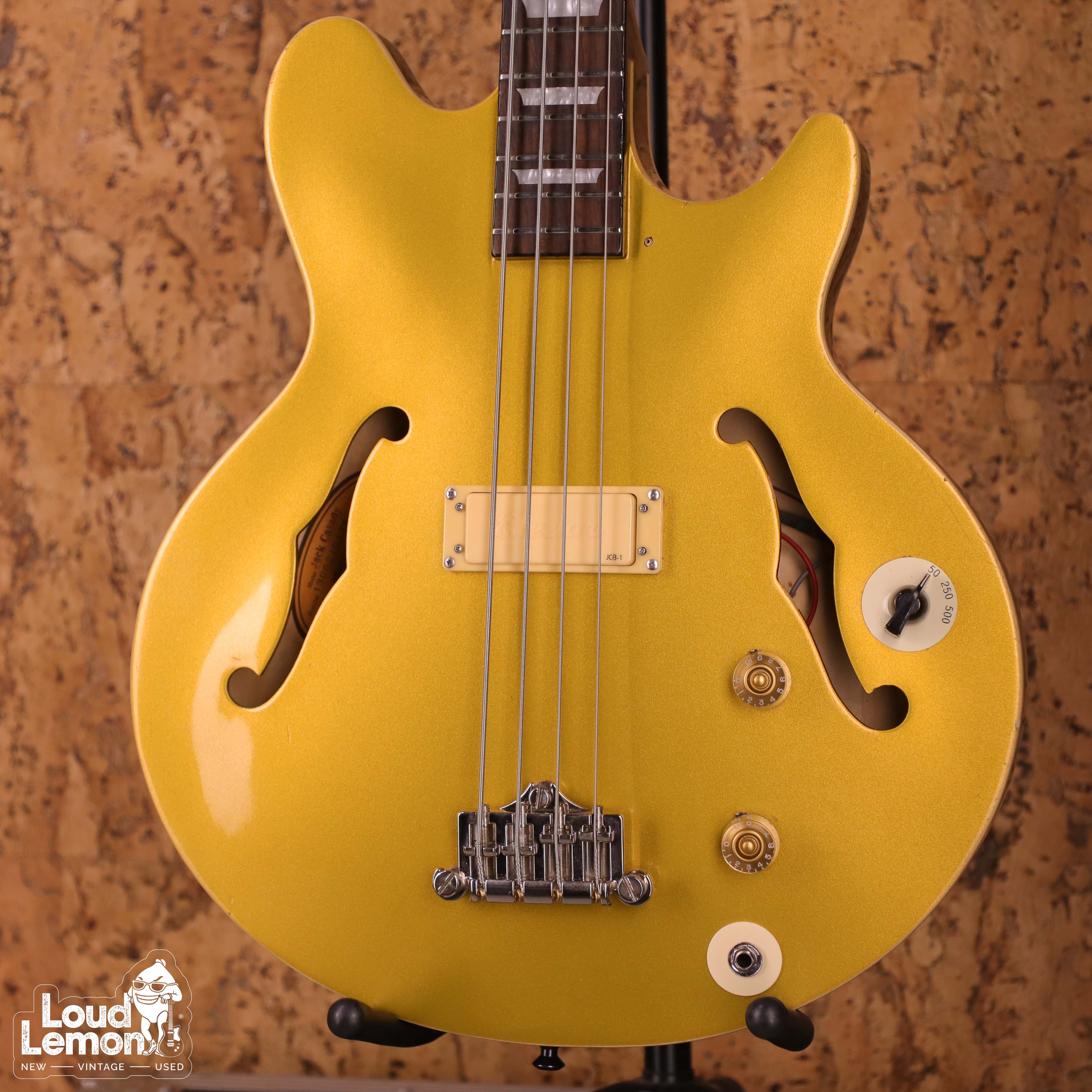 Epiphone Jack Casady Signature Bass Metallic Gold 2013 China бас-гитара —  купить в магазине винтажных гитар | Loud Lemon