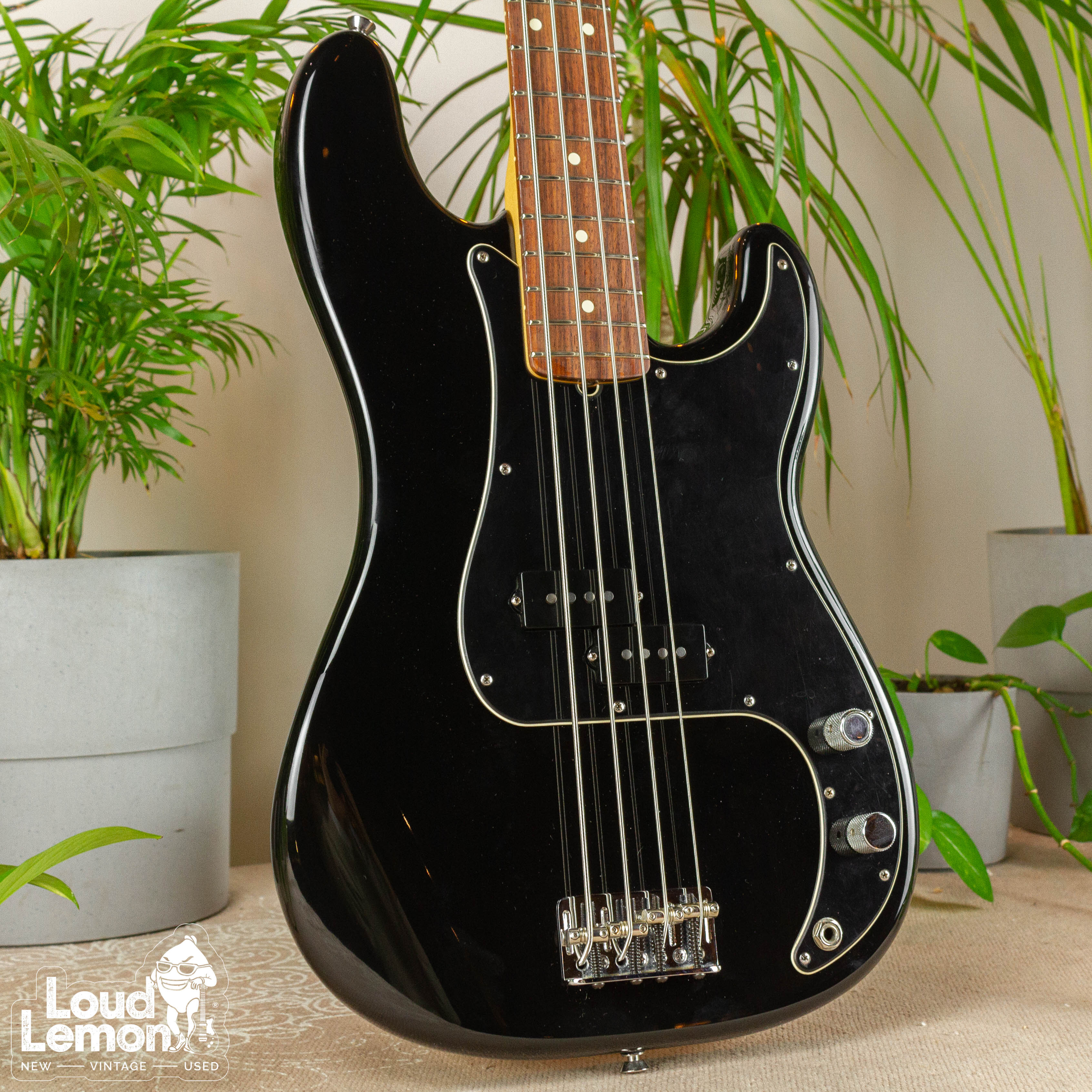 all black fender precision bass