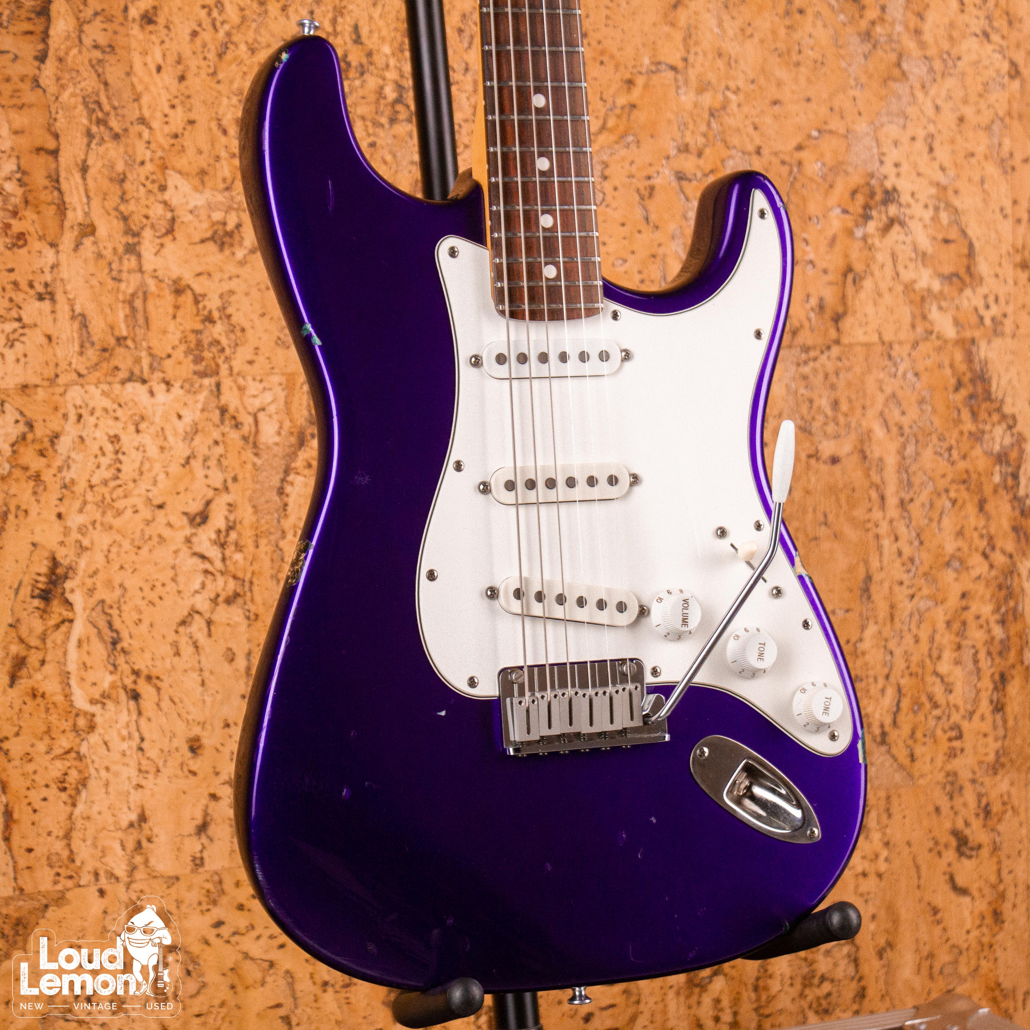 【定番人気HOT】Fender USA Stratocaster Purple 1990年代? フェンダー ストラトキャスター エレキギター A08 160S フェンダー